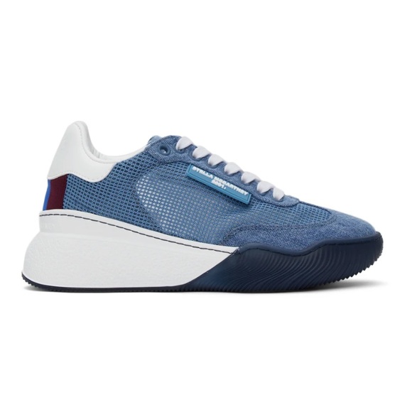 Stella McCartney Blue Denim Loop Sneakers - Picture 2 of 13